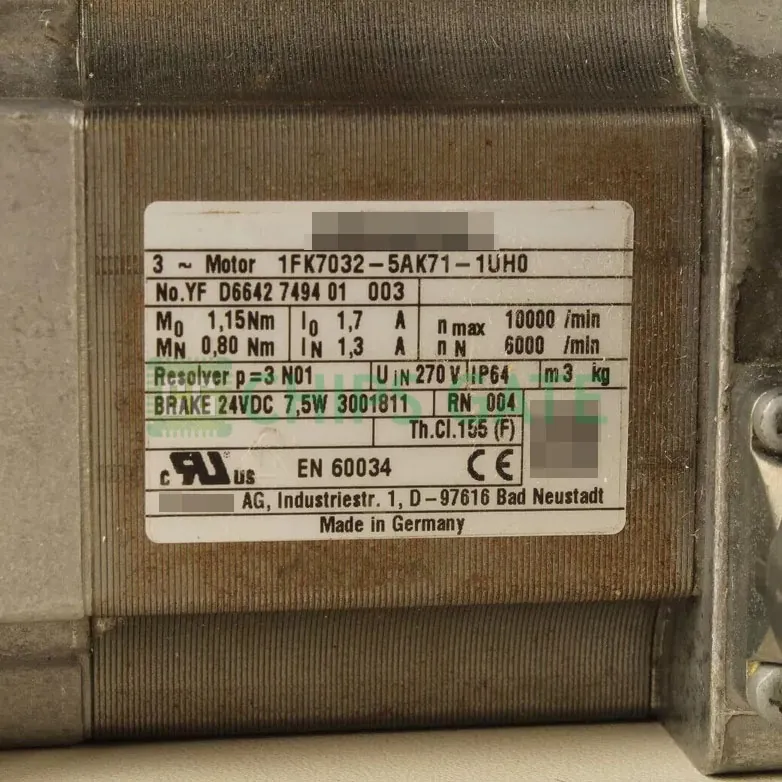 SIMOTICS S-1FK7 servo motor (1FK7032)
