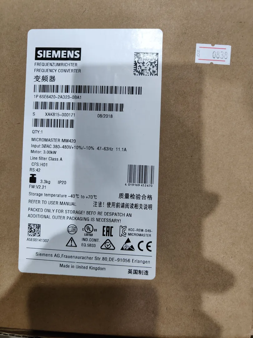 MICROMASTER 420 inverter 3.0 kW